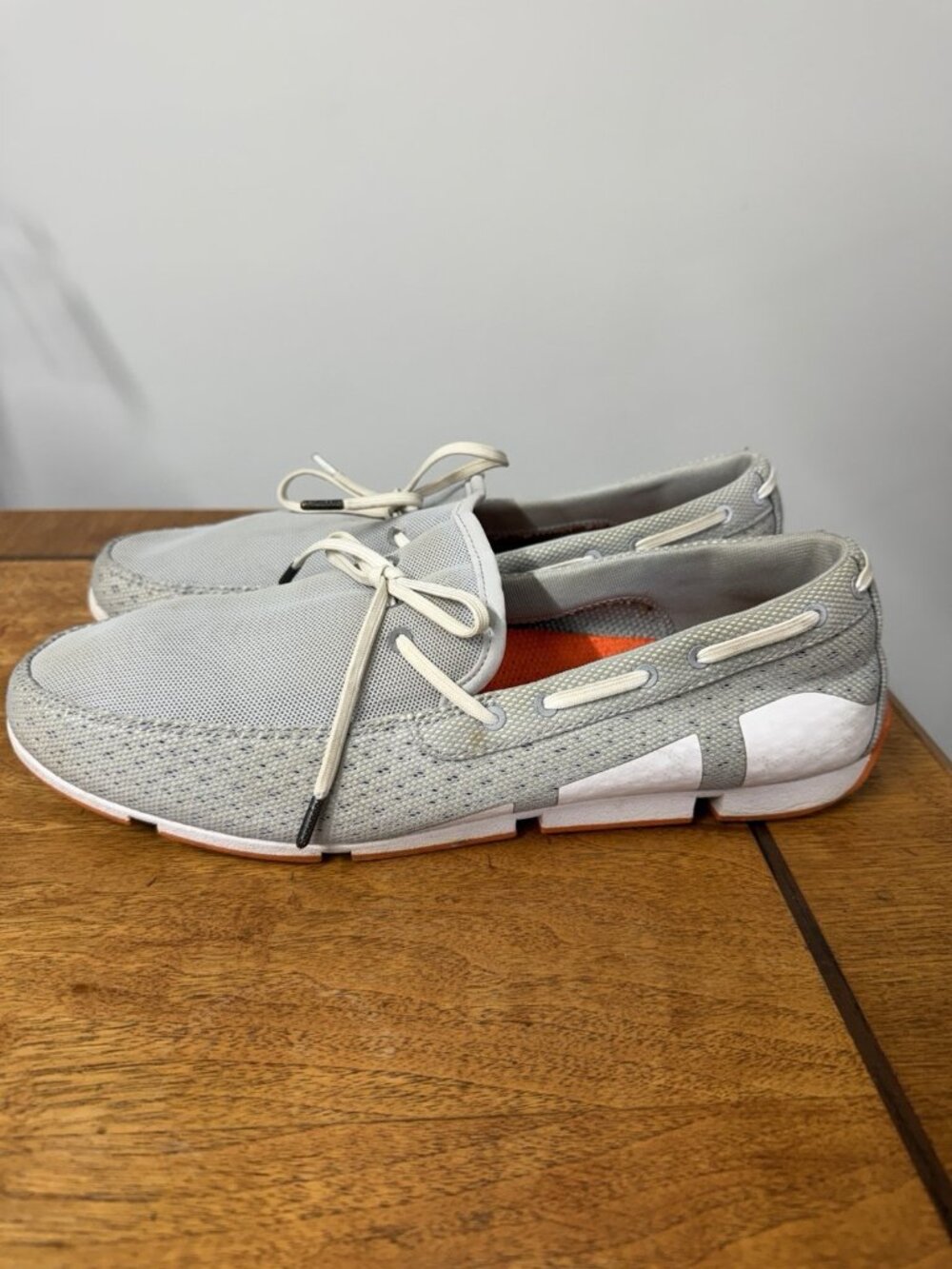 SWIMS Men’s 10 Breeze Wave Gray Orange Loafers Machine‎ Wash Boat & Water Shoes - Picture 3 of 6